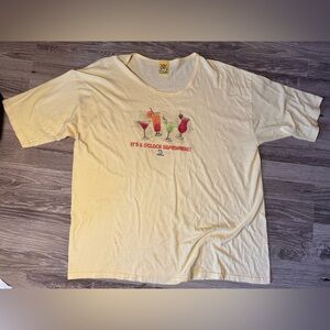 Vintage Big Dogs “it’s 5 o’clock somewhere” XXL yellow shirt